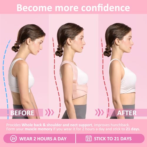 Back Brace Posture Corrector for Women - Adjustable Upper Posture Support Bras for Neck Shoulder Back Straightener - Comfo...