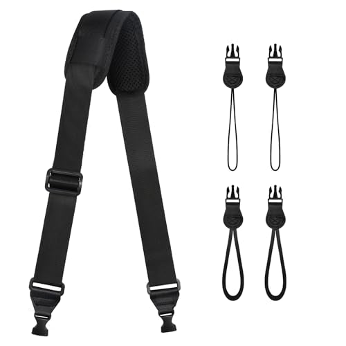 TIMISM Shoulder Strap with Pad, 2 Sets of Quick Release Buckles, Adjustable between 39" to 63", Replacement Comfortable Ne...