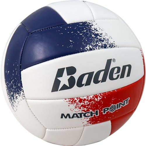 Baden Match Point Cushioned Synthetic LeatherOutdoor Recreation Backyard Volleyball + College Camp Ball All Ages Official ...