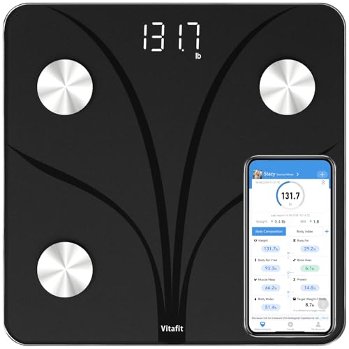 Vitafit Smart Bathroom Scale for Body Weight, Weight Scale Professional Factory Since 2001, App Sync 13 Body Composition A...