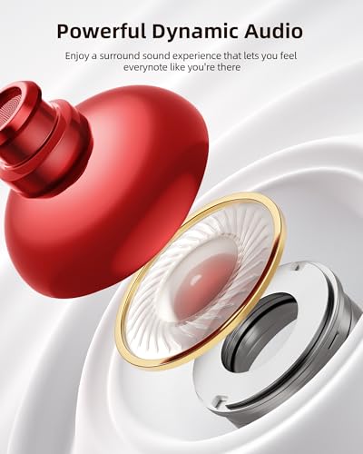 PocBuds Bluetooth Headphones Wireless Earbuds 80hrs Playtime Wireless Charging Case Digital Display Sports Ear Buds with E...