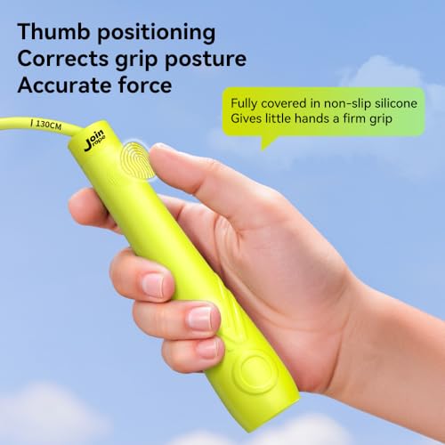 JOINROPE Kids Jump Rope for Children-Adjustable Speed Skipping Rope with Dual Bearings, Segmented Anti-Tangle Cord, Silico...