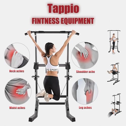 Tappio Power Tower Pull Up Bar for Home Gym, Multi Functional Pull Up Bar Stand Dip Bar Station, Adjustable Height Workout...
