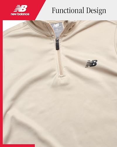 New Balance Boys Pants Set - 2 Piece Tech Fleece Boys Quarter Zip Pullover and Jogger Sweatpants with Pockets (Sizes: 8-16)
