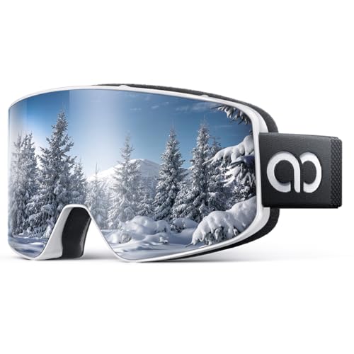 Lamicall Ski Goggles with 3X Anti-Fog - 100% UV Protection, OTG, Gifts for Skiing, Snowboard, Snowmobile, Men, Women