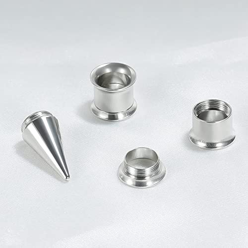 TBOSEN 36PCS Ear Gauge Stretching Kit Stainless Steel Double Flare Alloy Tapers 3 In 1 Plugs Set Eyelet 14G-00G