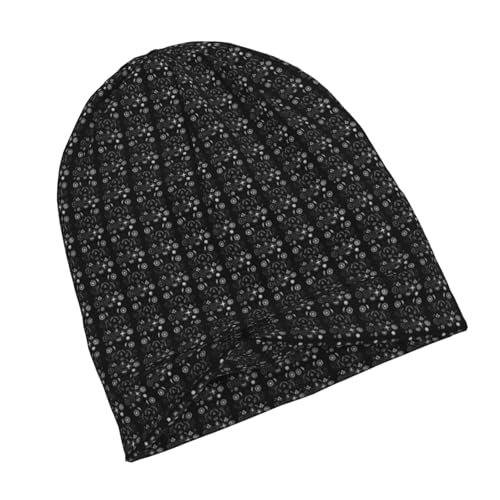 sackhg Supernatural Symbols Black Print Winter Beanie Hat Men Women Soft Lightweight Thermal Cap for Outdoor Skiing Wear