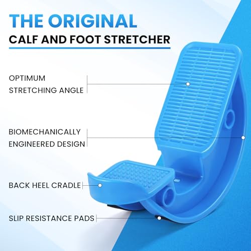 JIURUN Calf Stretcher and Foot Rocker for Plantar Fasciitis - Leg Stretching Strap, Hamstring and Calf Stretcher, Suitable...