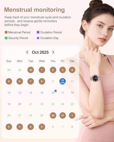 PODOEIL Smart Watches for Women (Answer/Make Calls), Heart Rate/Sleep/Blood Pressure Monitor, 100+ Sports Modes, IP68 Wate...