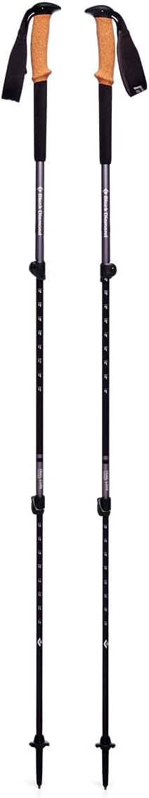 BLACK DIAMOND Trail Trekking Poles (Pair) | Lightweight Aluminum Hiking Poles | Natural, Cork, or Foam Grips | FlickLock A...
