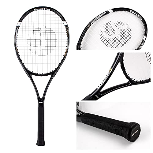 Senston Tennis Rackets for Adults 27 inch Tennis Racquets - 2 Player Tennis Racket Set with 3balls,2 Grips, 2 Vibration Da...