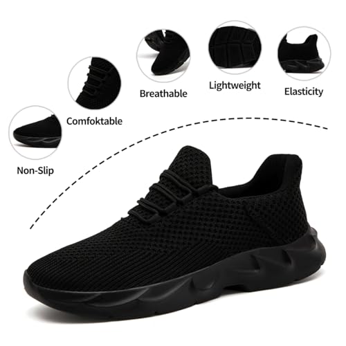 DLWKIPV Barefoot Shoes Men Wide Toe Box Running Zero Drop Grounding Non Slip Sports Trail Athletic Footwear Walking Workou...