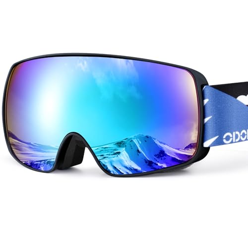 Odoland Kids Ski Goggles, Snowboard Goggles for Youth Skiing Age 8-16, Snow Goggles S2 Double Lens Anti-Fog UV400 Protection