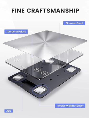 NASA-Grade 33lb Digital Kitchen Scale, Precisely Measures Grams and Ounces for Baking and Cooking,with Waterproof Tempered...
