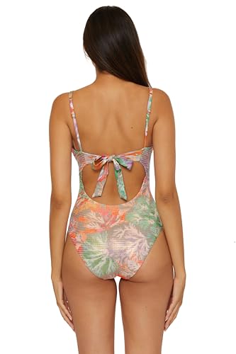 Becca Womens Coral Reef One Piece Swimsuit, Adjustable, Bathing Suits for Women