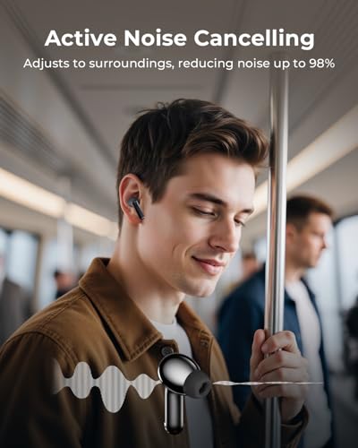 Wireless Earbuds, Ear Buds Active Noise Cancelling with Charging Case, 6.0 Bluetooth Earbuds with AI Clear Calls, 40H Play...