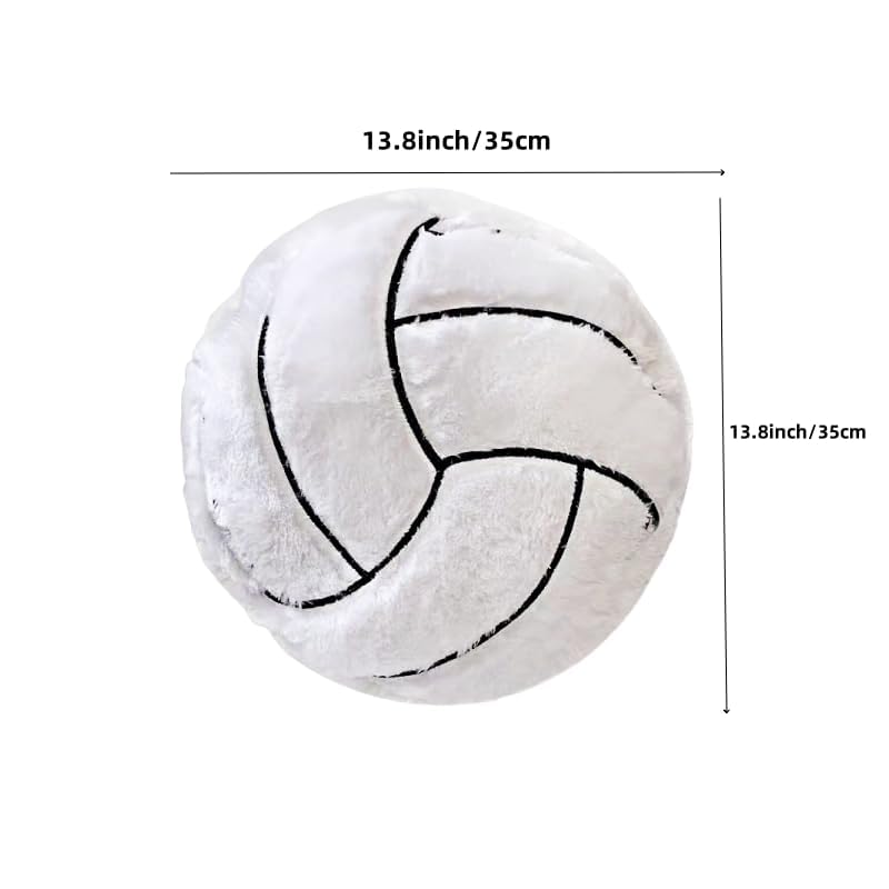 XIZHI 14 Inch Volleyball Plush Pillow Toy Soft Stuffed Sports Throw Plush Pillow Cushion Gift for Kids Sofa Bedroom Decora...