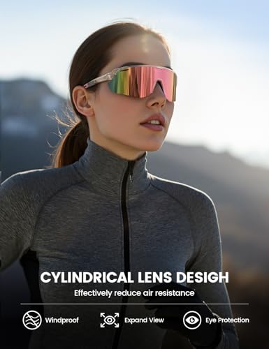 Lamicall 24g Polarized Sports Sunglasses for Men Women - UV400 Protection Sun Glasses Gifts for Running Cycling Baseball
