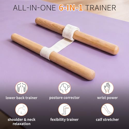 Stretching Strap with Adjustable Length, Home Yoga & Physical Therapy Tool for Full Body Flexibility, Pain Relief, Improve...