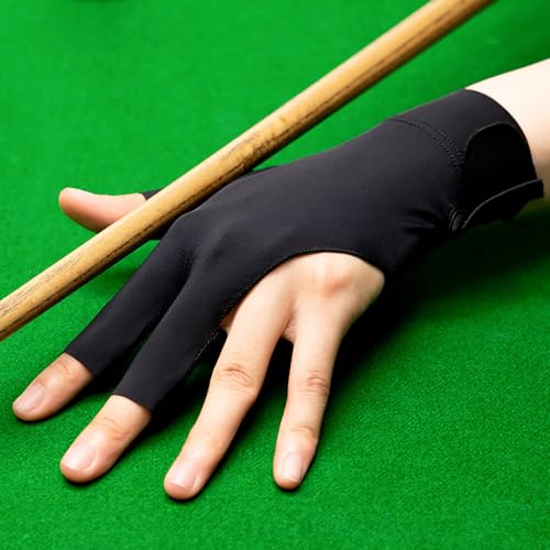 Holiberty 2 Pcs Professional Billiard Pool Gloves for Left Hand Men Women Mesh Nonslip Fingerless Training Shooting Sports...