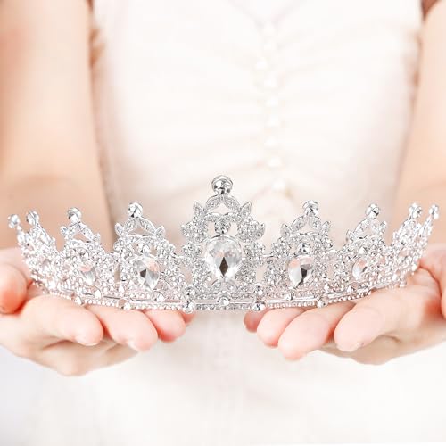 Tiara for Women, Crown and Tiara for Girl Princess, Bride Wedding Happy Birthday Halloween Cosplay Hair Accessories Decora...