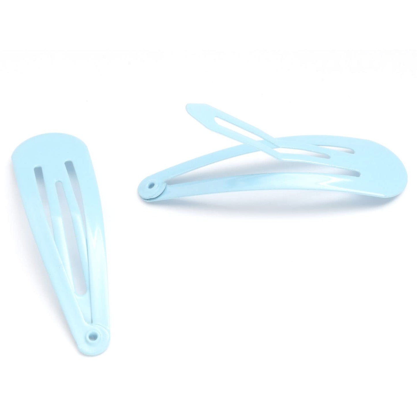 Motanar 50 Pack of Snap Hair Clips Hair Barrettes for Kids, Girls and Women, 50 mm (Sky Blue)