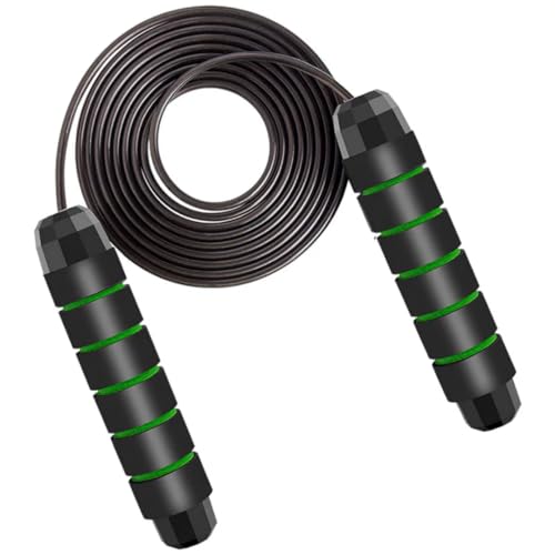 Adjustable Jump Rope for Fitness – Tangle-Free Speed Rope with Comfortable Foam Handles Detachable Metal Bar for Cardio, W...