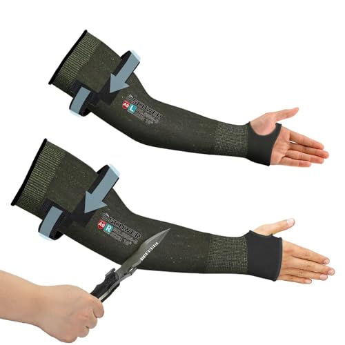 Schwer PRO-SKIN ANSI A9 Cut Resistant Arm Sleeves for Men & Women, Puncture Resistant Arm Protectors for High Risk Work