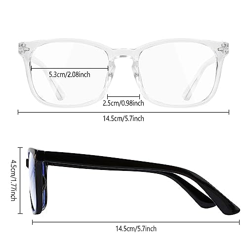 Yekepal Blue Light Blocking Glasses, 2 Pack Blue Light Glasses Men, Blue Light Glasses Women Eyeglasses Bluelight Eyestrain