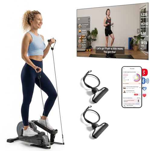 JLL Smart Mini Elliptical – Low-Impact Cardio, Quiet Magnetic Resistance (8 Levels), Compact for Home or Office, LCD Displ...