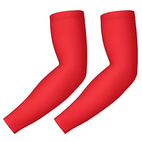 HDE Arm Compression Sleeves for Kids Basketball Shooting Sleeve Youth Sports Cooling Sun Protection Football Baseball 1 Pair