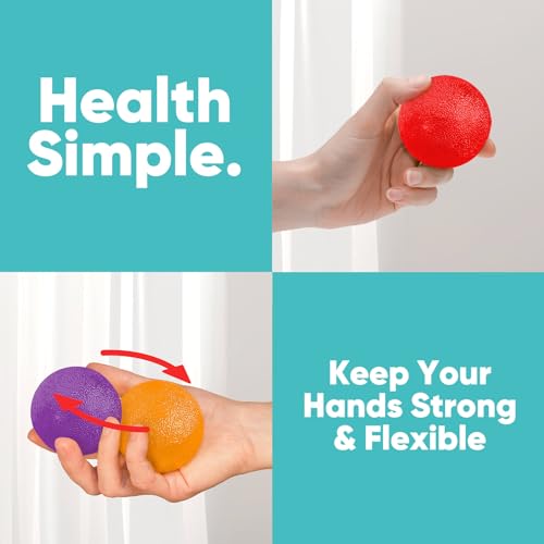 HiKeep Stress Balls for Adults (6 Pack), Stress Ball, Hand Strengthening Devices, Hand Exercisers for Strength, Exercise S...