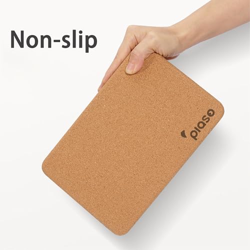PIASO Cork Yoga Block 2 Pack for Pilates, Non-Slip & High Density Blocks for Meditation, Fitness and Stretching, Supportiv...