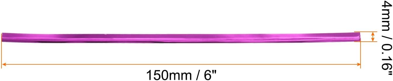 HARFINGTON 800pcs Bag Twist Ties 6" Reusable Plastic Metallic Twist Ties Wire Cable Ties for Party Bread Candy Cake, Pink