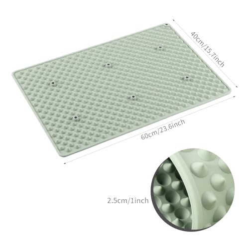 HWXQJJHONEY Portable Feet Acupressure Mat,Foldable Silicone Foot Massager Mat with Dual-Side Usage,Pressure Point Massage ...