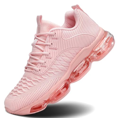 Luogoks Womens Walking Running Shoes Air Cushion Basketball Sneakers Fashion Tennis Breathable Sport Gym Fitness Cross Tra...