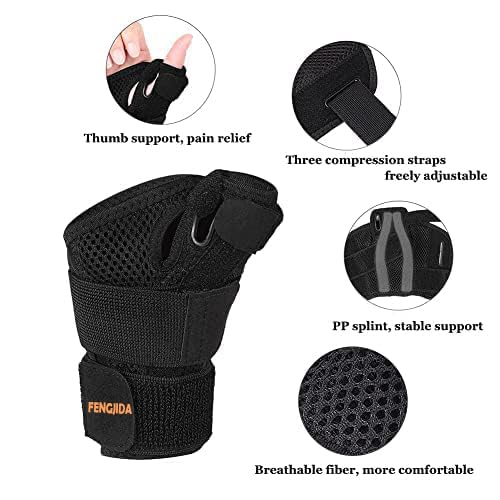 Thumb Brace - Carpal Tunnel Wrist Brace Relief and Tendinitis Arthritis Sprained, Thumb Spica Splint Wrist Support to Nigh...