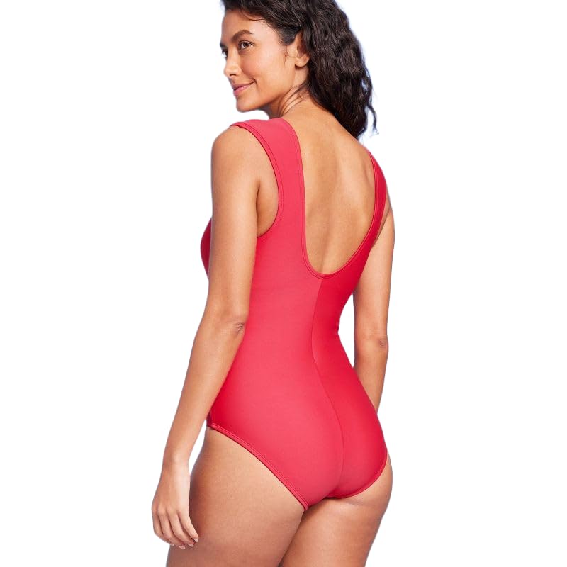 Kona Sol Women's Full Coverage Tummy Control Cap Sleeve U-Wire One Piece Swimsuit -