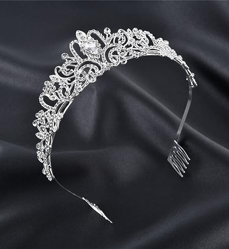 Sparkling Crystal Princess Tiaras for Women Girl Crown Queen Headband Fashion Headpiece for Wedding Birthday Bride Bridal ...