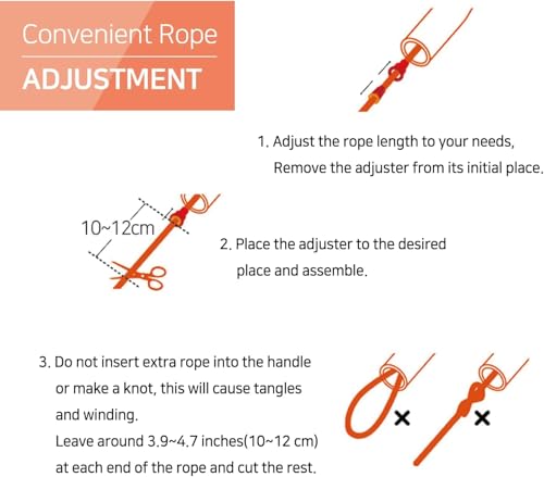 Skipping Jump Rope for Fitness Workout - Light Weight, Adjustable, Tangle Free, Excellent line control for Cardio Boxing, ...