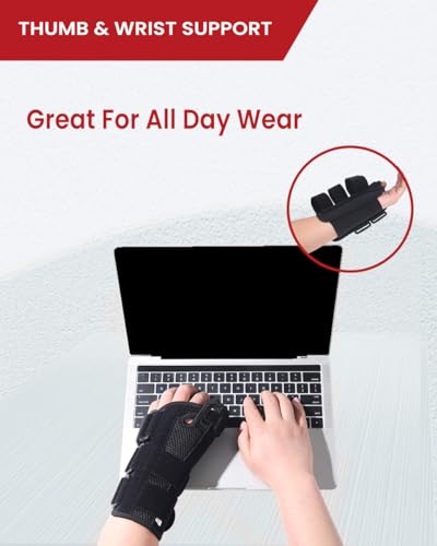 Hurmoya Wrist Brace Thumb Spica Splint Support for Carpal Tunnel, De Quervain's Tenosynovitis, Tendonitis Pain Arthritis T...