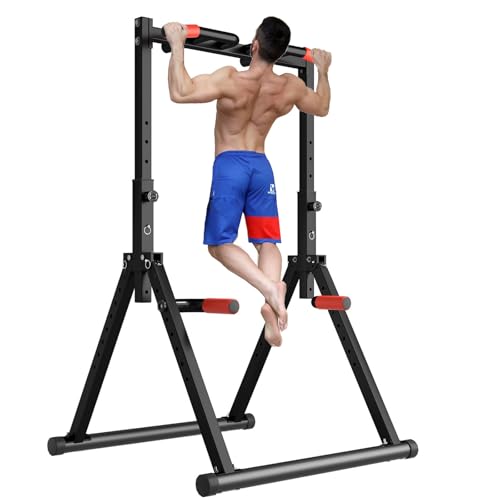 DOBESTS Power Tower Pull Up Bar Free Standing, Adjustable Foldable Pull Up Station, Home Gym Strength Training Equipment 7...