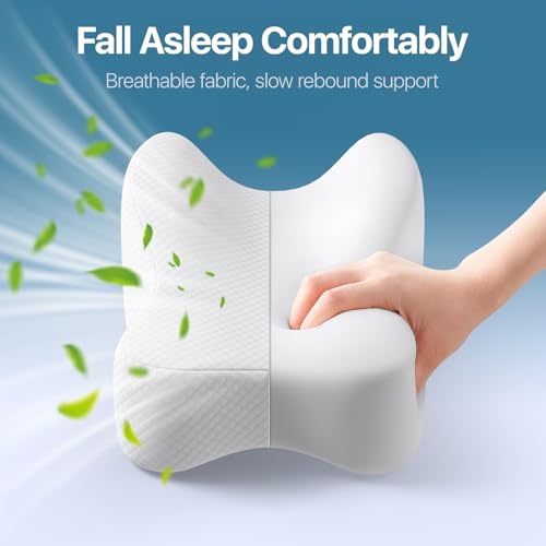 Knee Pillow for Side Sleepers, Large Comfortable Memory Foam Leg Pillow for Side Sleeping, Adjustable Strap, Pillow Sleepi...