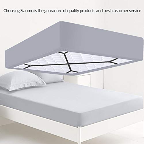Bed Sheet Holder Straps - Sheet Straps Adjustable Bed Sheet Clips Fasteners Keep Sheets Stays in Place,2Pcs/Set Black