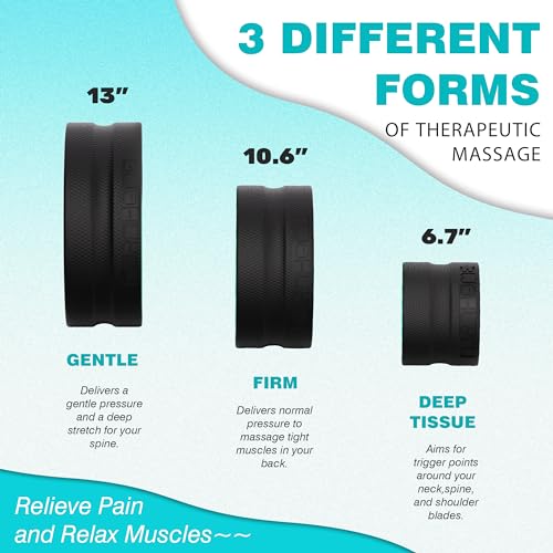 Furnhome Back Roller - Back Wheel for Deep Tissue Massage,Yoga Wheel for Back Pain & Stretching- Comfy Deep Tissue Massage...