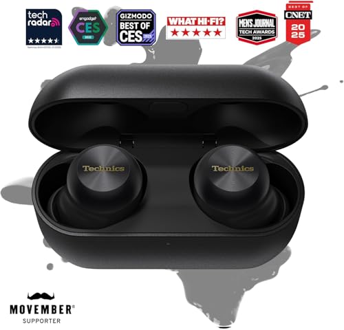 Technics Reference Class Hi-Fi Wireless Earbuds, Dolby Atmos, Head Tracking, Adaptive Noise Cancelling, 3 Device Multipoin...