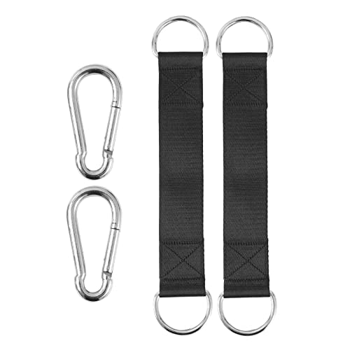 PANTIK Pair of Outdoor Hanging Straps with carabiner Holds 150kg/ 330lbs Straps Hanging Kit Hooks for Camping, Door Bar, G...