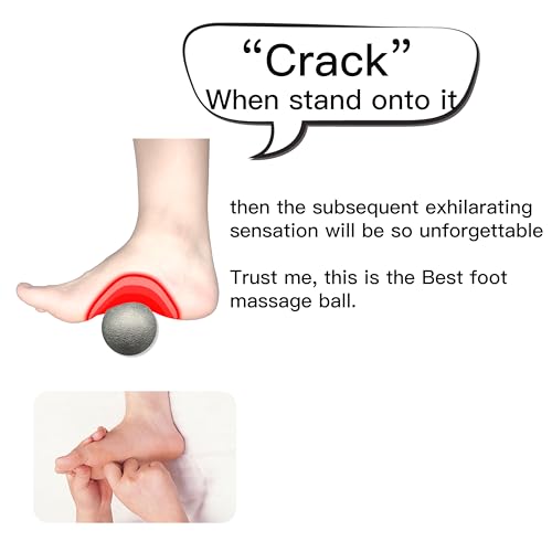Plantar Fasciitis Relief Massage Ball – Lacrosse Ball, Foot Massage Roller & Myofascial Release Ball for Foot Pain, Trigge...