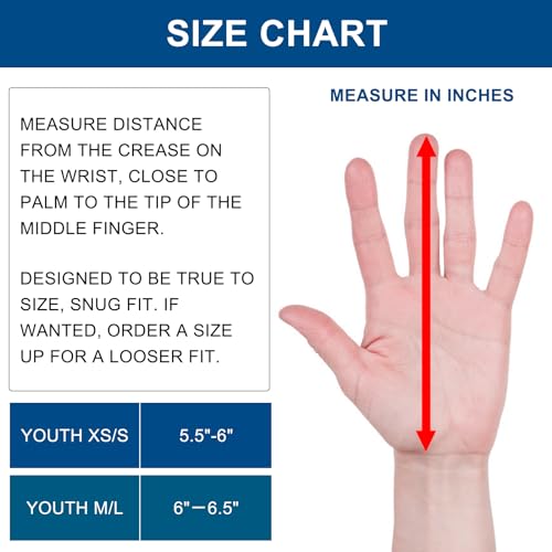 SPOMAT Youth Football Gloves Kids Silicone Grip Receiver Gloves with Super Stick Ability for Best Game Experience