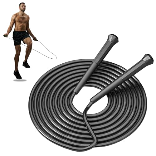 10 ft Speed Jump Rope with Handle, Adjustable Skipping Rope for Men Women, 3 oz Ultra-light Professional Fitness Boxing Cr...